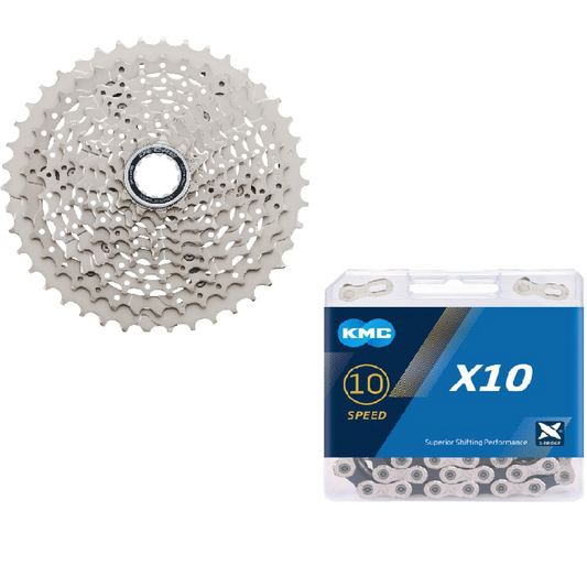 1x10 Speed  SHIMANO DEORE M4100 cassette with KMC X10 Chain 10 Speed